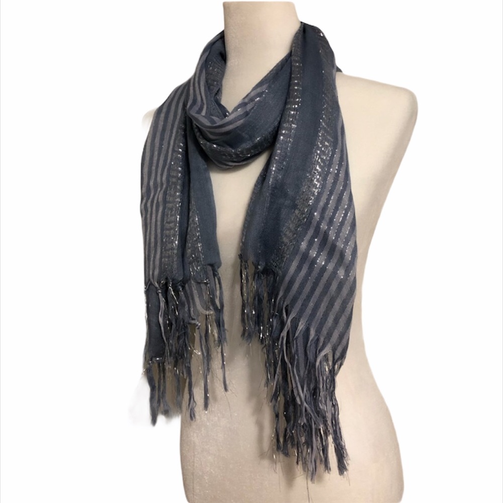 Blue Metallic Sparkling Scarf from Greece